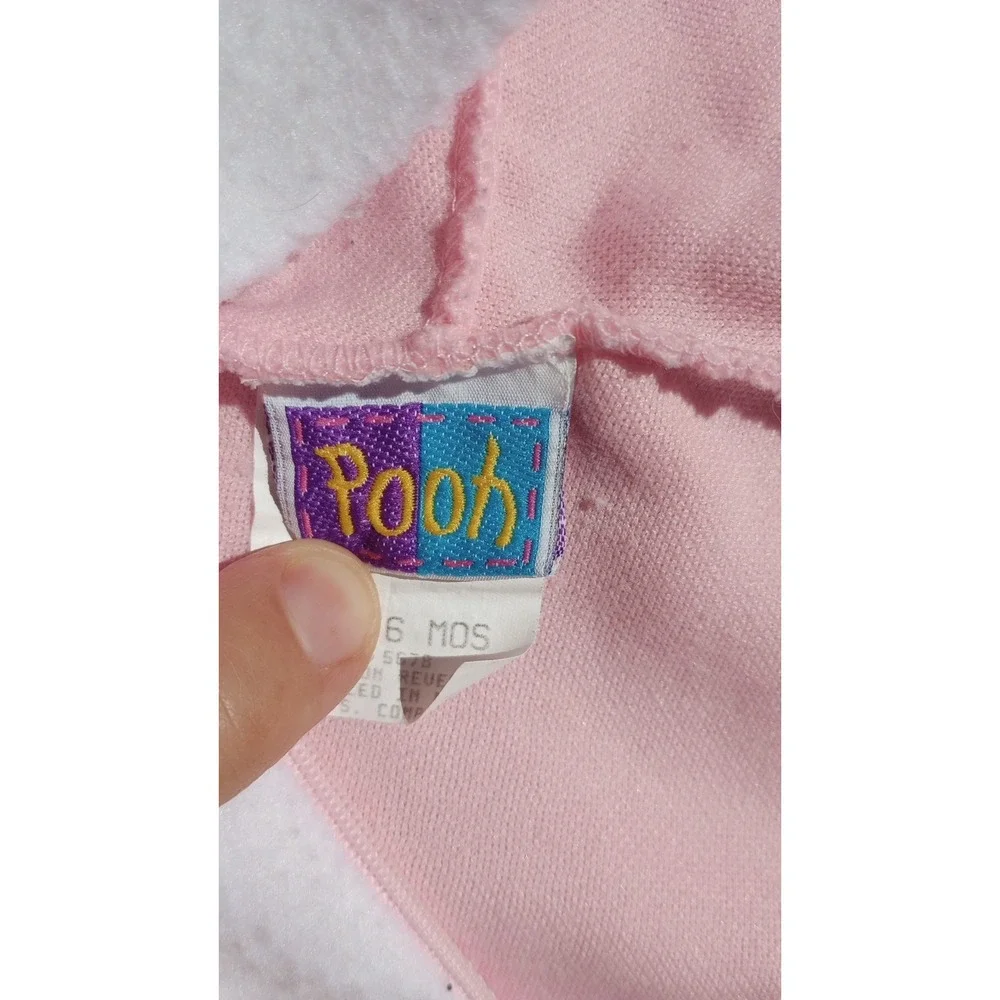 Vintage Winnie The Pooh And Friends Disney‎ Embroidered Pink Sleeper